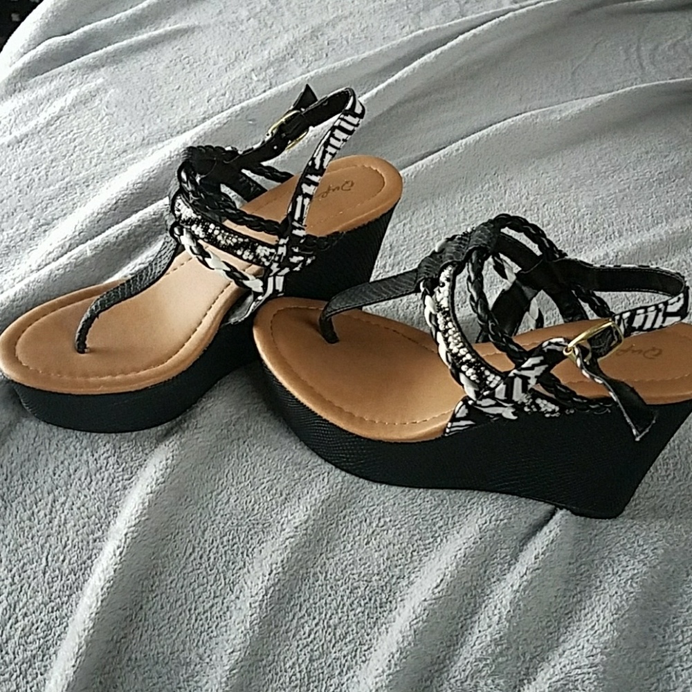 Wedge Sandals w/ beading